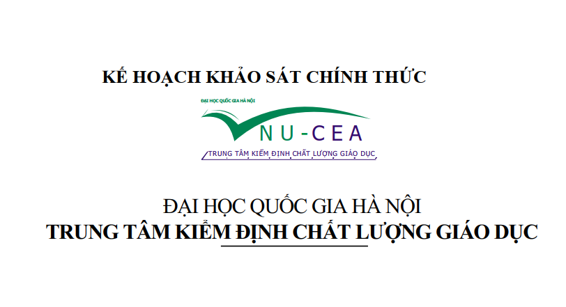 Kế hoạch khảo sát chính thức đánh giá ngoài chương trình đào tạo tại trường ĐHKTCN