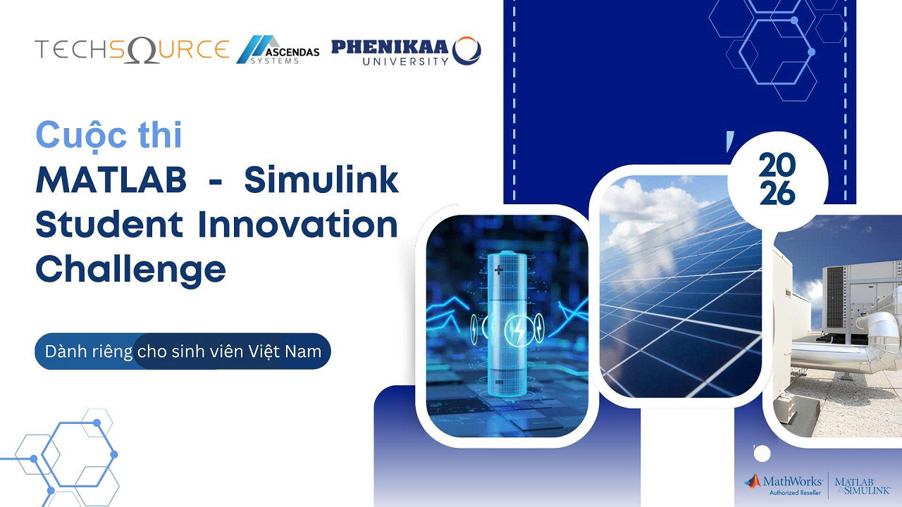Đội tuyển sinh viên Khoa Ô tô và Năng lượng, TNUT lọt Top 15 xuất sắc tại MATLAB – Simulink Student Innovation Challenge 2026 và đạt Giải Triển vọng