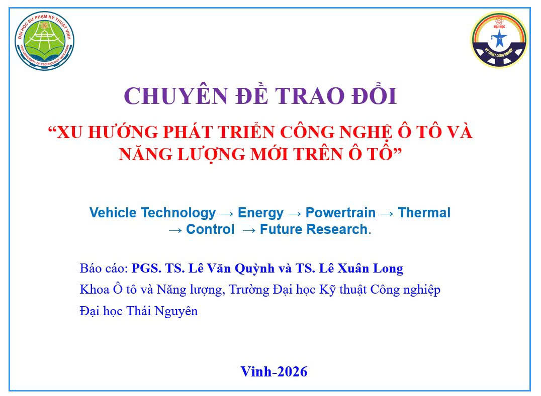 Trao Đổi Chuyên Đề “Xu Hướng Phát Triển Công Nghệ Ô Tô Và Năng Lượng Mới Trên Ô Tô”